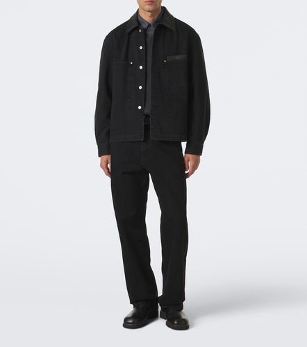 Giacca camicia di jeans con pelle - Lemaire - Modalova