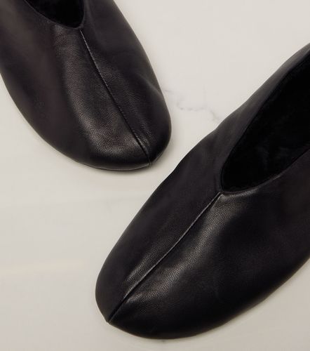 Slip-Ons Stella aus Leder mit Shearling - The Row - Modalova