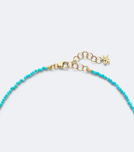 Infinite 18kt beaded necklace with turquoise and diamonds - Suzanne Kalan - Modalova