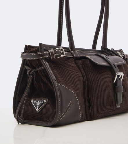 Borsa a spalla Bonnie Medium in velluto a coste - Prada - Modalova