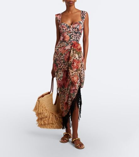 Adriano fringed printed beach cover-up - Alexandra Miro - Modalova