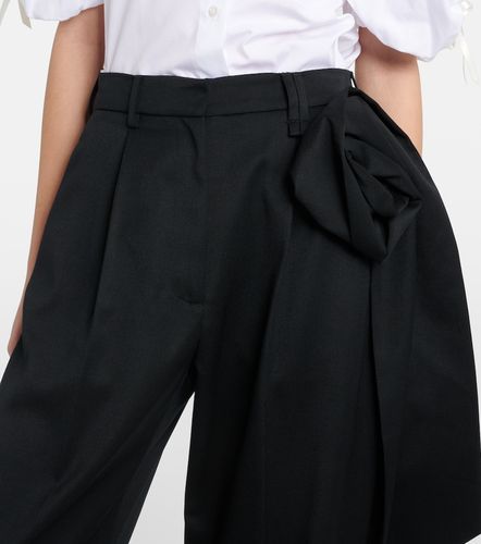 Pantaloni dritti con applicazioni floreali - Simone Rocha - Modalova