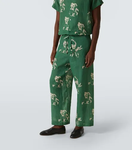 Bode Football linen pajama pants - Bode - Modalova