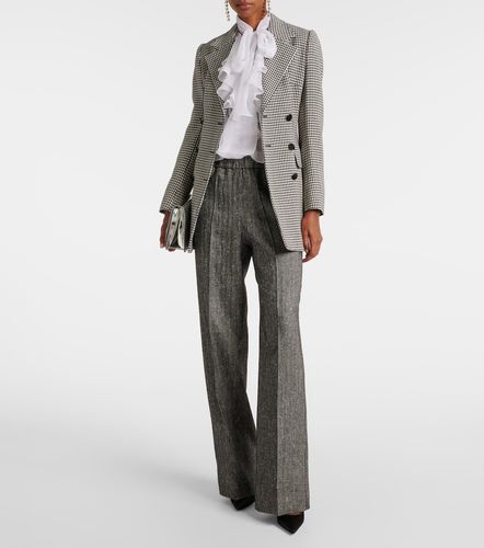 High-rise wool-blend wide-leg pants - Dolce&Gabbana - Modalova