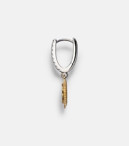 Pendiente individual Strength Mini de oro blanco y amarillo de 18 ct con diamantes - FoundRae - Modalova