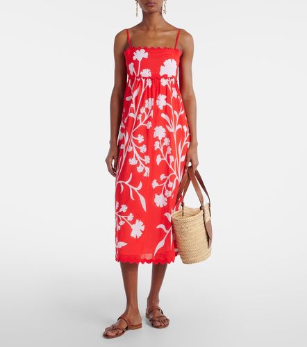 Vestido midi de algodón estampado - Juliet Dunn - Modalova