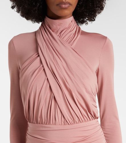 Abito midi in jersey con ruches - Balmain - Modalova