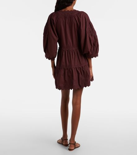 Vestido corto de popelín de algodón - Juliet Dunn - Modalova