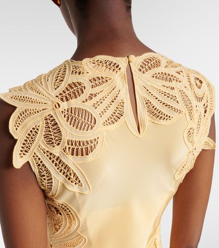 Vestido midi Idra de seda bordado - Ulla Johnson - Modalova