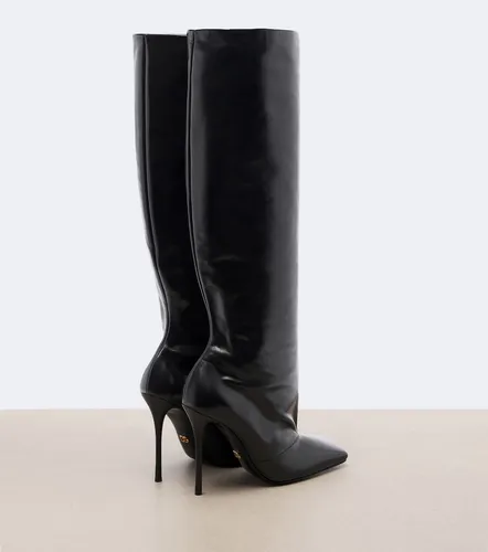 Leather knee-high boots - Dolce&Gabbana - Modalova