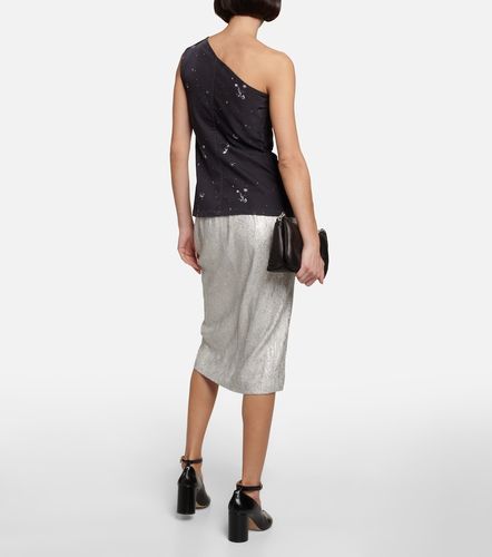 Printed cutout one-shoulder top - Jacques Wei - Modalova