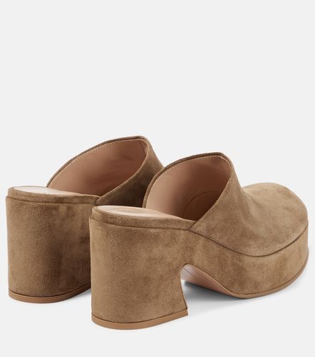 Mules Lyss in suede con plateau - Gianvito Rossi - Modalova