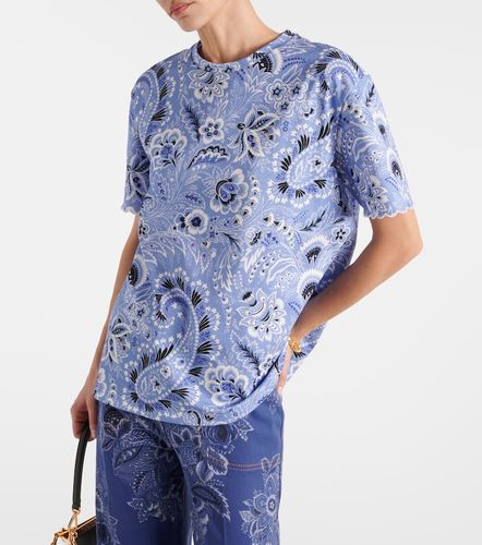 Camiseta de jersey de algodón estampada - Etro - Modalova