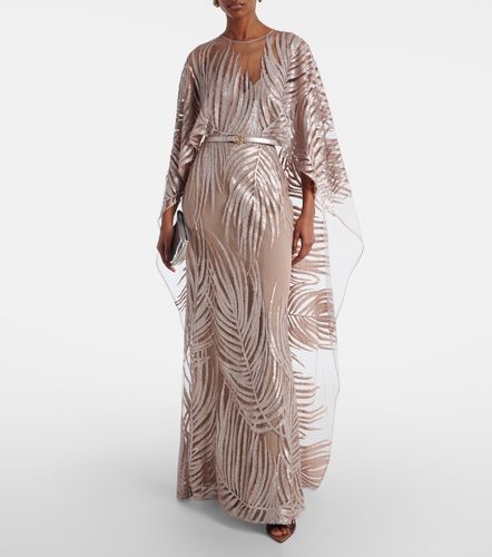 Robe mit Tüll und Pailletten - Elie Saab - Modalova