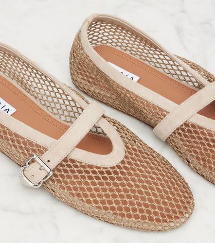 Alaïa Ballerine in rete con suede - Alaia - Modalova