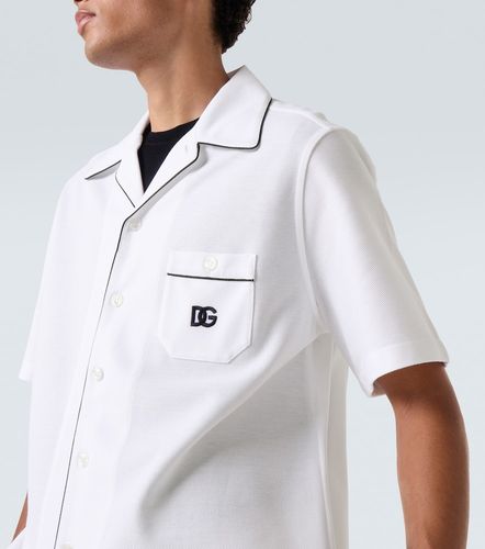 Dolce&Gabbana Hemd DG aus Piqué - Dolce&Gabbana - Modalova