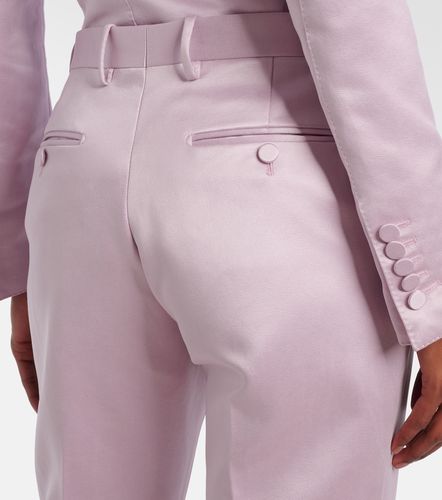 Pantaloni regular in duchesse di cotone e seta - Tom Ford - Modalova