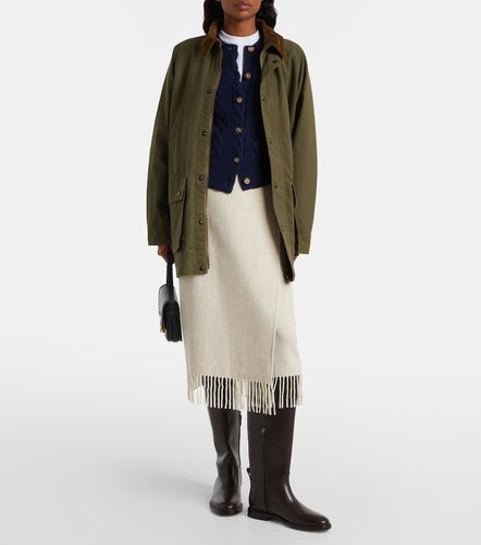 Fringed herringbone wool-blend wrap skirt - Polo Ralph Lauren - Modalova