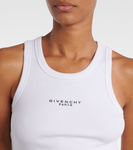 Top in jersey di cotone a coste con logo - Givenchy - Modalova