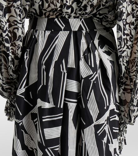 Falda midi de algodón estampada - Dries Van Noten - Modalova
