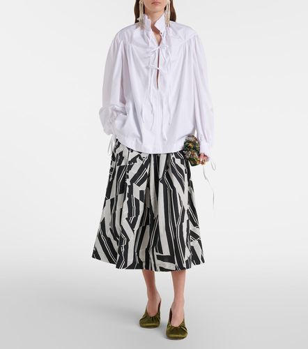 Ruffled cotton blouse - Dries Van Noten - Modalova