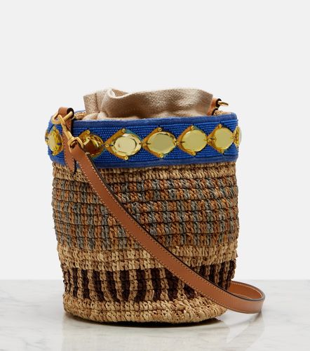 Bolso saco Small de efecto rafia con VLogo - Valentino Garavani - Modalova