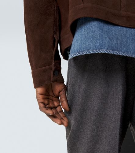 St Type leather-trimmed suede jacket - A.Presse - Modalova