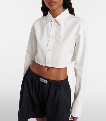 Camisa cropped de popelín de algodón y seda - Balenciaga - Modalova
