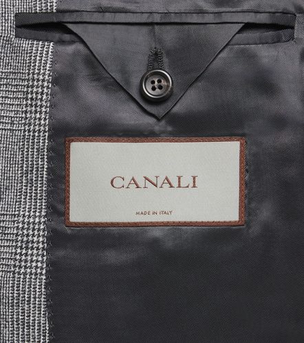 Checked double-breasted wool suit - Canali - Modalova