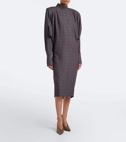 Vestido midi a cuadros drapeado - Mugler - Modalova