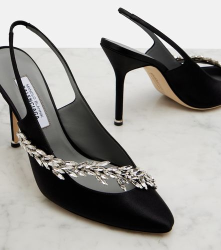 X Manolo Blahnik satin slingback pumps - Balenciaga - Modalova