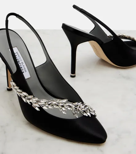 X Manolo Blahnik satin slingback pumps - Balenciaga - Modalova