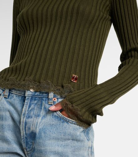Top de lana, cachemir y seda con encaje - Saint Laurent - Modalova