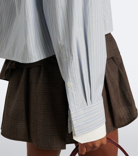 Camicia cropped in popeline di cotone a righe - Acne Studios - Modalova