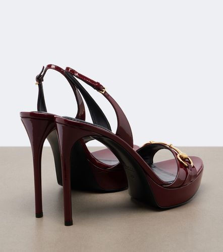 Donna patent leather platform sandals - Gucci - Modalova