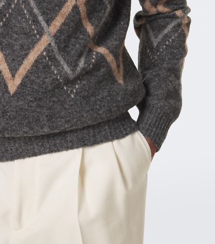 Jersey Argyle en mezcla de alpaca, cachemir y lana - Brunello Cucinelli - Modalova
