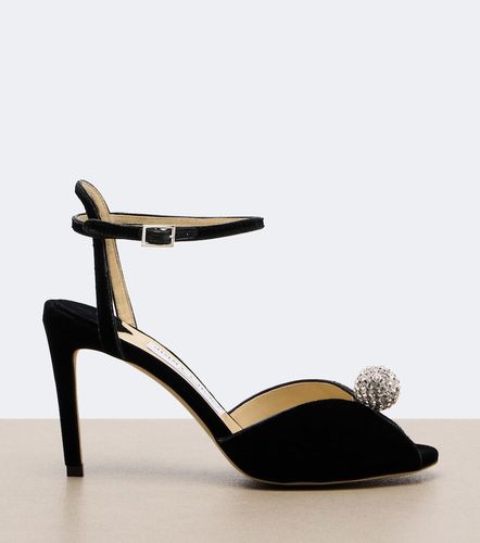 Sandalen Sacora aus Samt mit Kristallen - Jimmy Choo - Modalova
