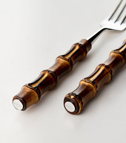 Set di 2 forchette in bambù e acciaio inox - Gucci - Modalova