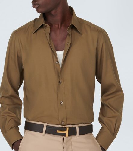 Camicia in popeline di seta - Tom Ford - Modalova