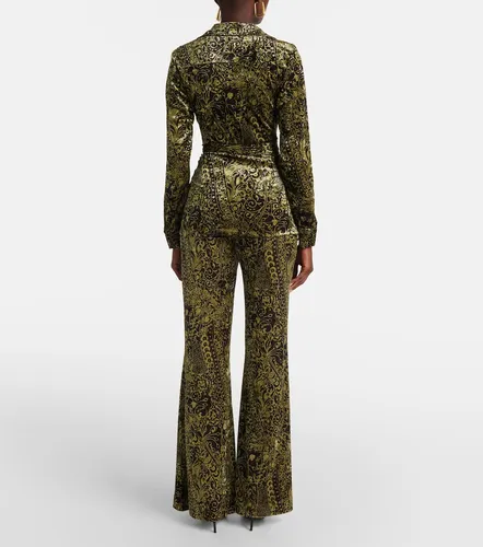 Lagarde printed velvet wrap top - Diane von Furstenberg - Modalova