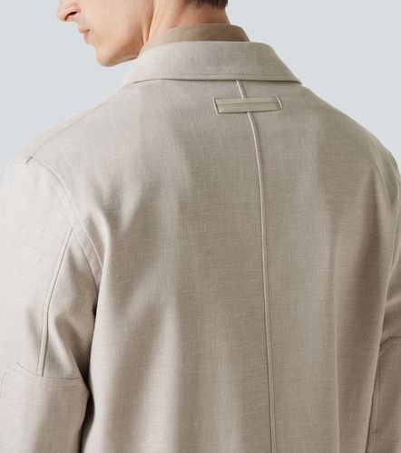 Giacca camicia in misto lino, lana e seta - Zegna - Modalova
