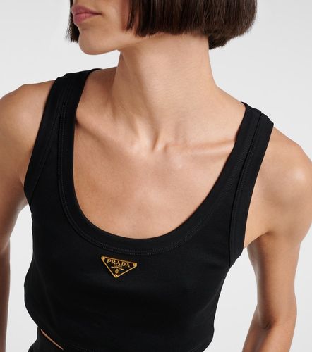 Prada Crop top de algodón con logo - Prada - Modalova