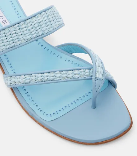Susara raffia thong sandals - Manolo Blahnik - Modalova