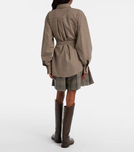 Checked virgin wool overshirt - Brunello Cucinelli - Modalova