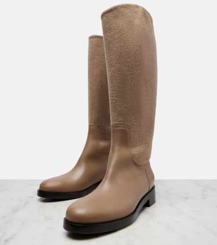 Cashmere and leather knee-high boots - Max Mara - Modalova