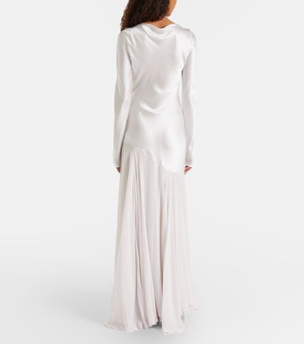 Abito lungo Cordelia in raso e chiffon di seta - Tove - Modalova