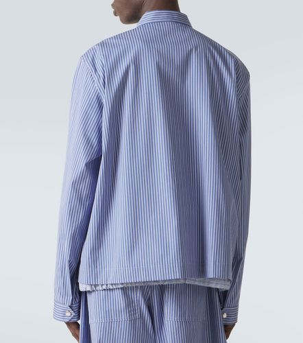 Giacca blouson in popeline di cotone a righe - Sacai - Modalova
