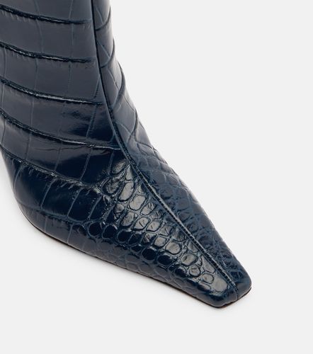 Botas altas Mona de piel grabada - Amina Muaddi - Modalova