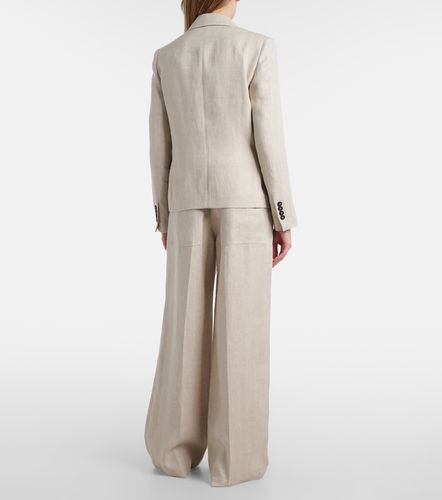 Pantaloni in lino e cotone a gamba larga - Brunello Cucinelli - Modalova