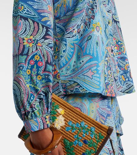 Paisley ruffled cotton-blend blouse - Etro - Modalova
